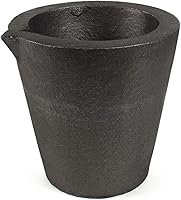 Vista 1 de GIRtech Fusion SC - Crisol de fundición de grafito para fusión de metales 2910F, refinación de oro, plata, cobre, latón, aluminio, 5.71 x 5.38 x