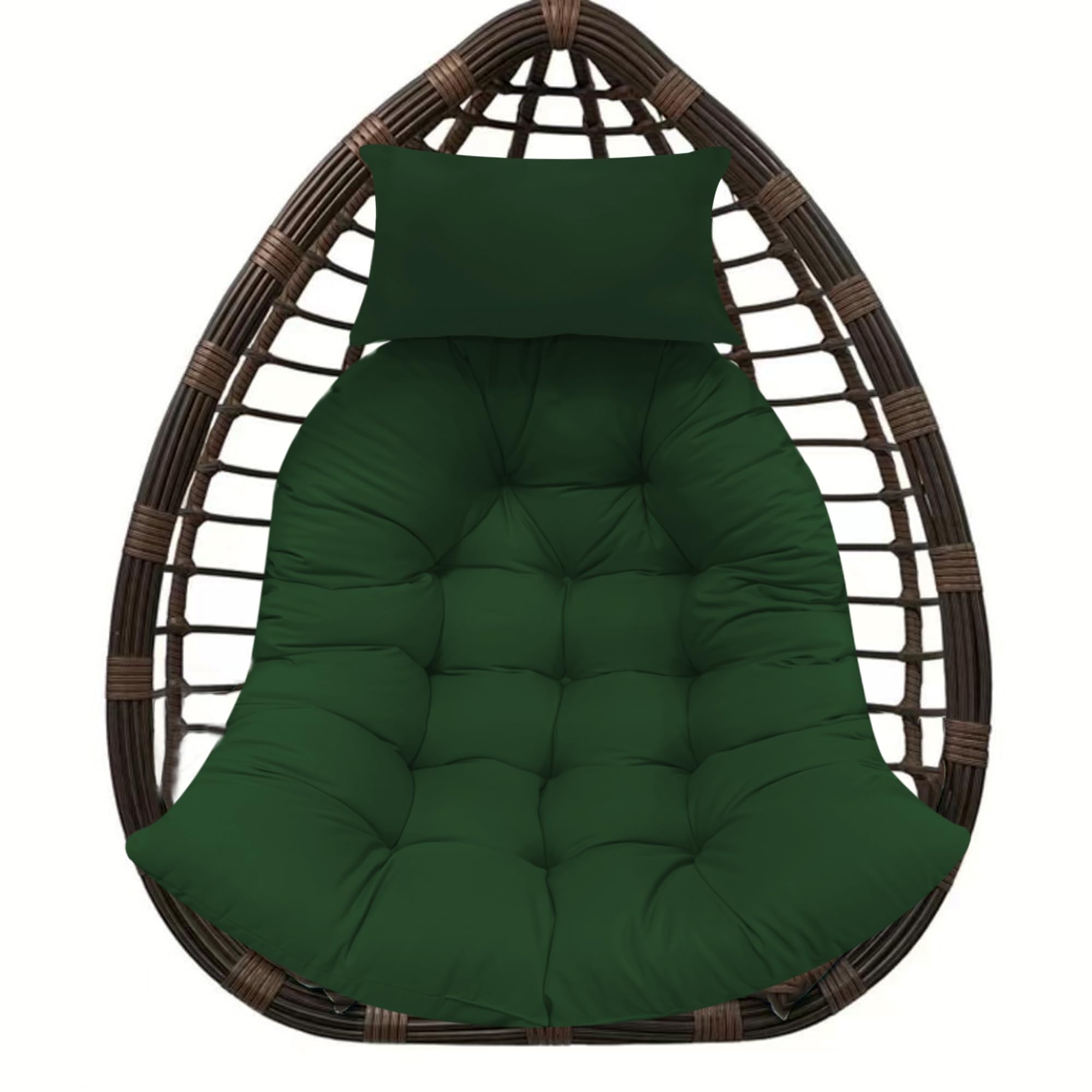 BCKNT Thicken Hanging Basket Seat Cushion with Headrest, Hammock Swing Chair Cushions, Soft Egg Patio Chair Cushion with High Elasticity PP Cotton,
