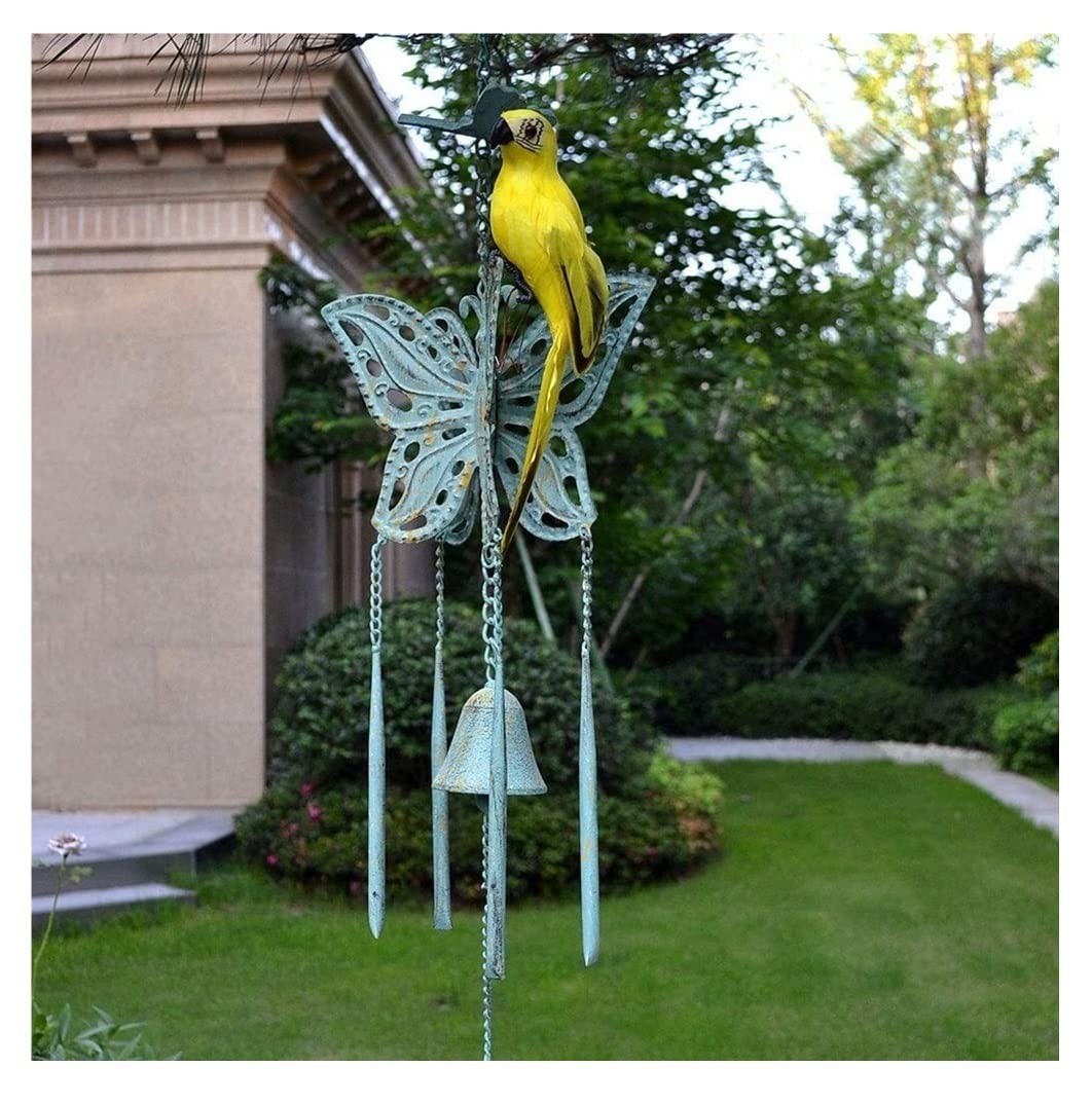 Carillons éOliens Carillons Éoliens Papillons pour L'extérieur, Joli Cadeau De Pendaison Crémaillère avec Cloches en Fonte Vertes DéCoration IntéRieure ExtéRieure(A)
