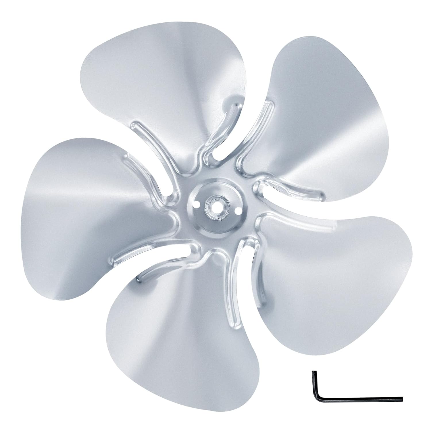 CG A65123 12-Inch 5-Blade Metal Attic Fan Blade Replacement - 23° CW Pitch Boosts Airflow 20%