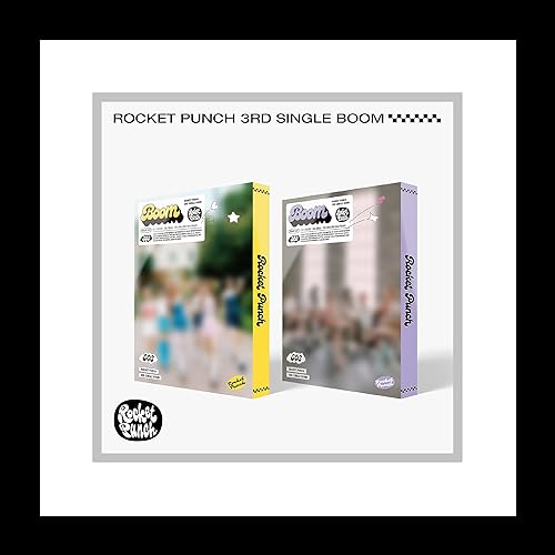 Rocket Punch BOOM 3er álbum individual CD+POB+tarjeta de índice+postal foto+tarjeta fotográfica+pegatina+seguimiento sellado (SET (como+corazón))