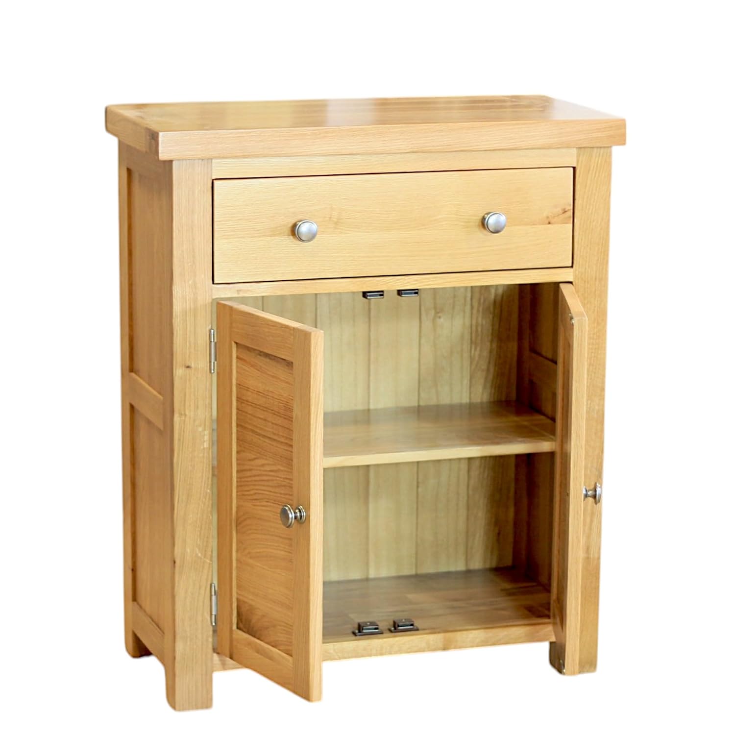 GROFurniture Solid Oak Sideboard, Oak Sideboard Storage Cabinet, Solid Cabinet for Hallway or Living Room, Wooden Storage Unit or Wooden Shoe Organizer - Image 2
