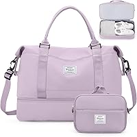 SYCNB Weekender Bag for Women: Carry-On Travel Duffel with Shoe Compartment, Toiletry Bag, Wet Pocket & Trolley Sleeve