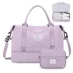 Weekender Bags for Women Personal Item Travel Bag with Shoes Compartment Overnight Travel Duffel Bag with Toiletry Bag