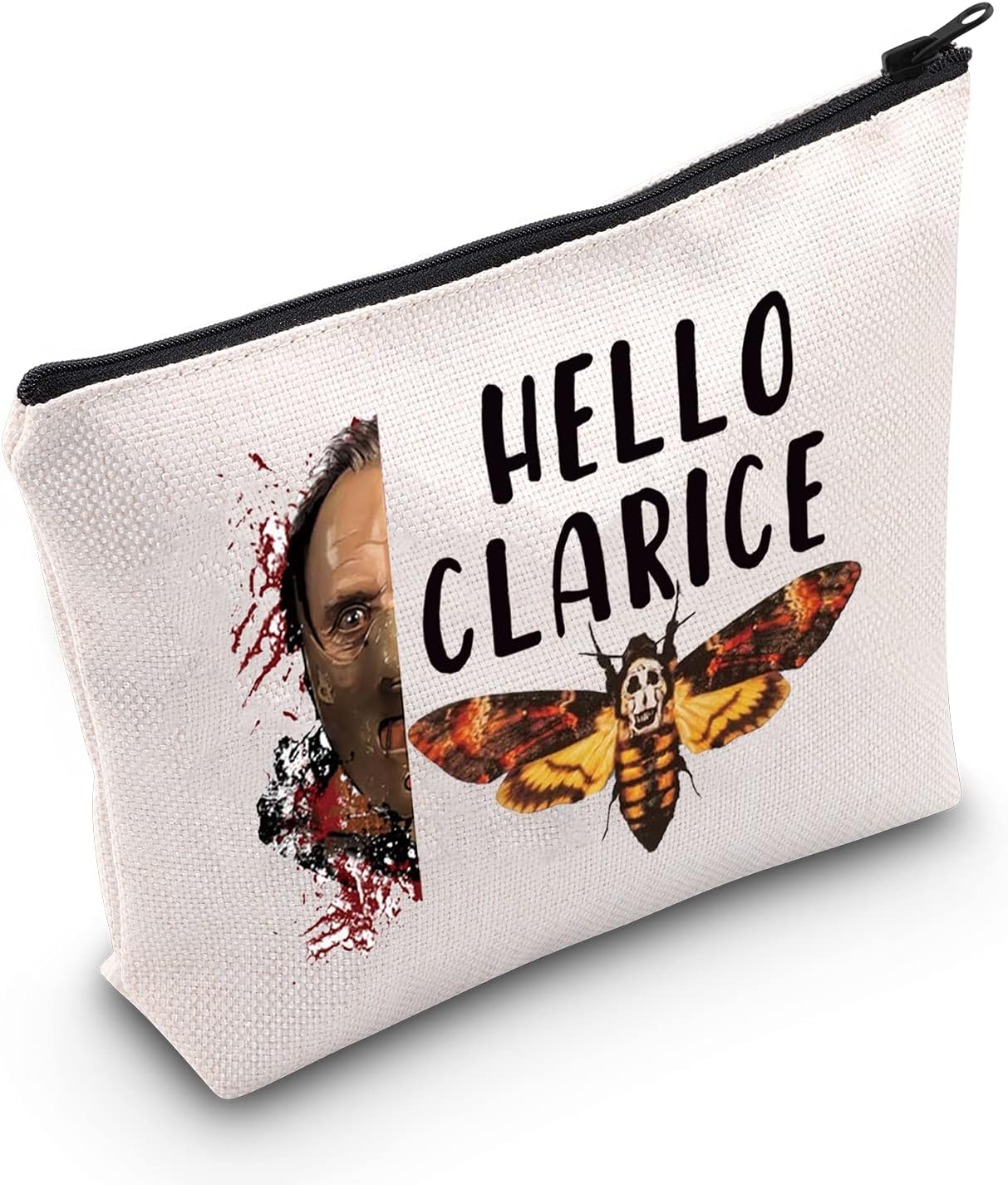 LEVLO Horrible Movie Cosmetic Bag Hannibal Fans Gift Hello Clarice Makeup Zipper Pouch Bag For Women Girls(Hello Clarice)