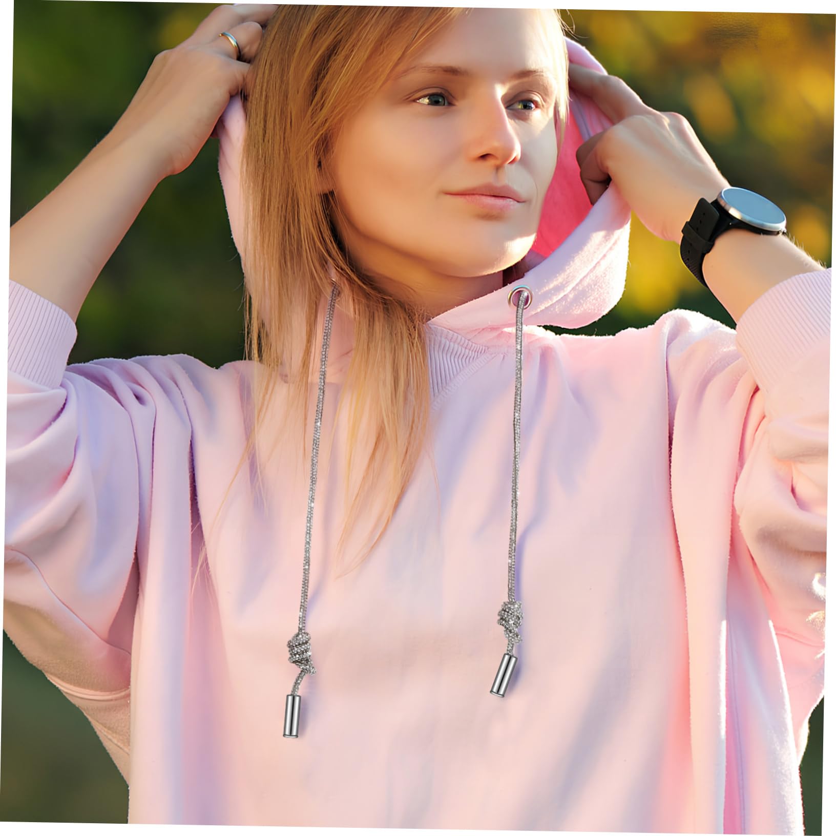 Beaupretty Fermacorda Metallo per Hoodie e Protezione per Estremità Corda Installazione Facile Design e Versatile per Vari Esterno