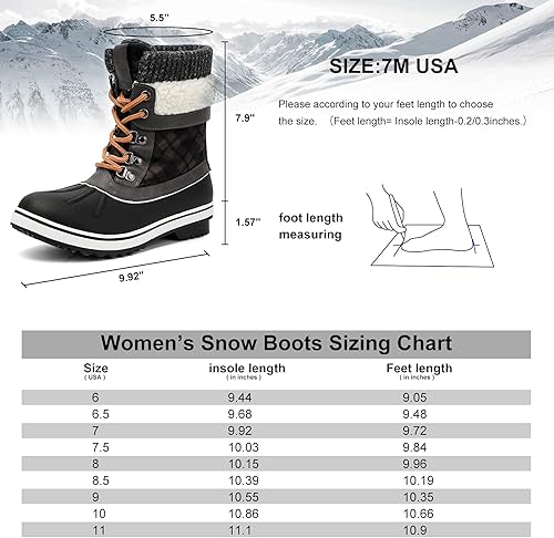 Miniatura 6 de Aleader - Botas de nieve impermeables para mujer