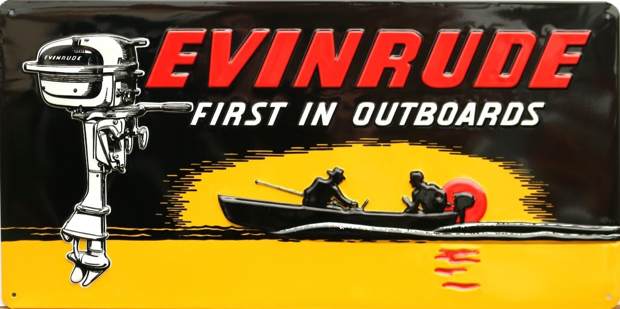 Evinrude Tin Sign by Evinrude