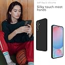 YATWIN Silicone Back Case for Samsung Galaxy S24 FE, Soft-Touch Phone Back Cover for Samsung Galaxy S24 FE - Black gallery image