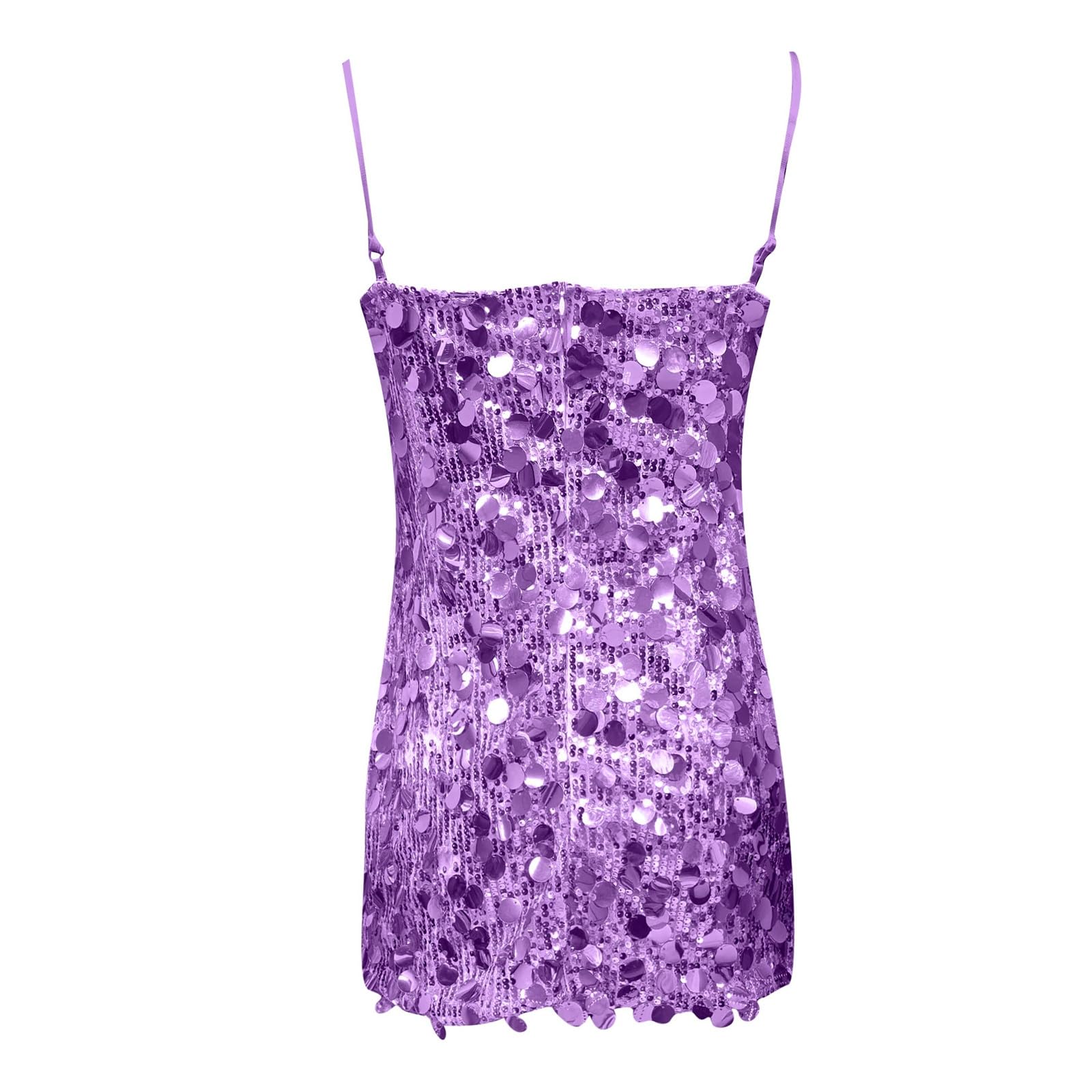 Mini abito da donna elegante con paillettes, per feste, serate, schiena scoperta, aderente, per discoteca, cocktail e danza