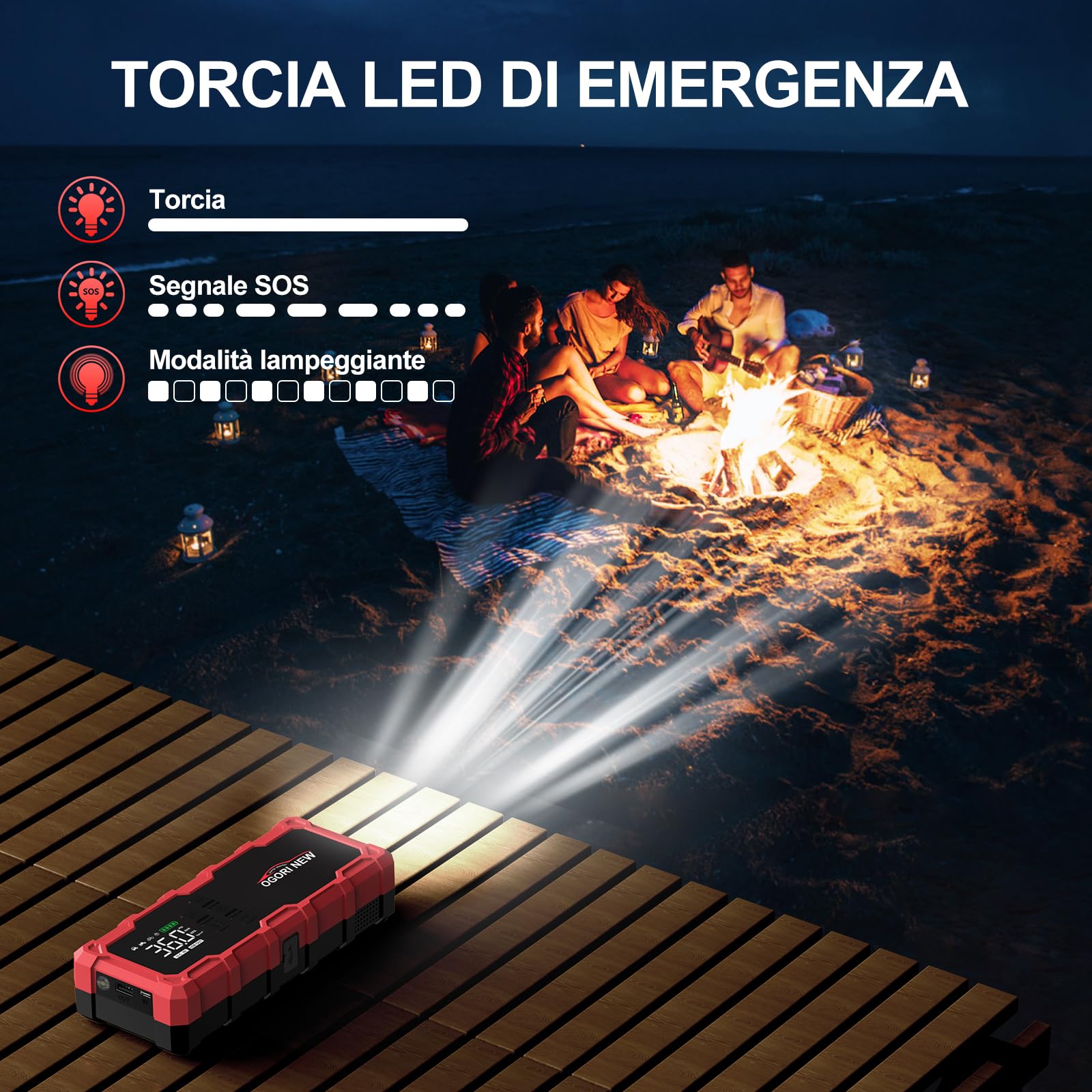 Avviatore Batteria con Compressore 150PSI,7000A Booster Avviamento Auto,Starter Batteria Auto con Torcia, Ricarica USB (8.0L Diesel/10.0L Benzina)