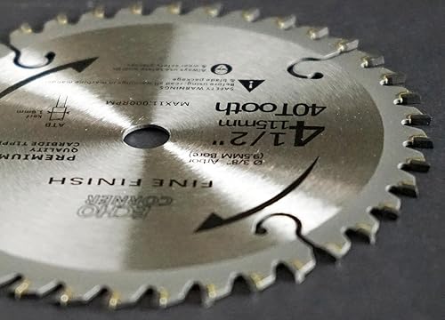 Miniatura 3 de Hojas de sierra circular de corte de madera ultrafinas de 4-12 pulgadas, cenador de 38 pulgadas, 40 dientes, paquete de 2