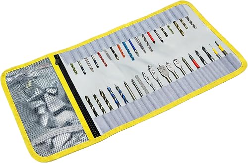 Drill Bit Organizer, Roll Up Storage Case, Heavy Duty Bit Holder Pouch | Canvas Tool Roll with Zipper, Tools Organizer Pouch Bag with Snap Spring Closure for Men(Bag Only) – Stocking Stuffers