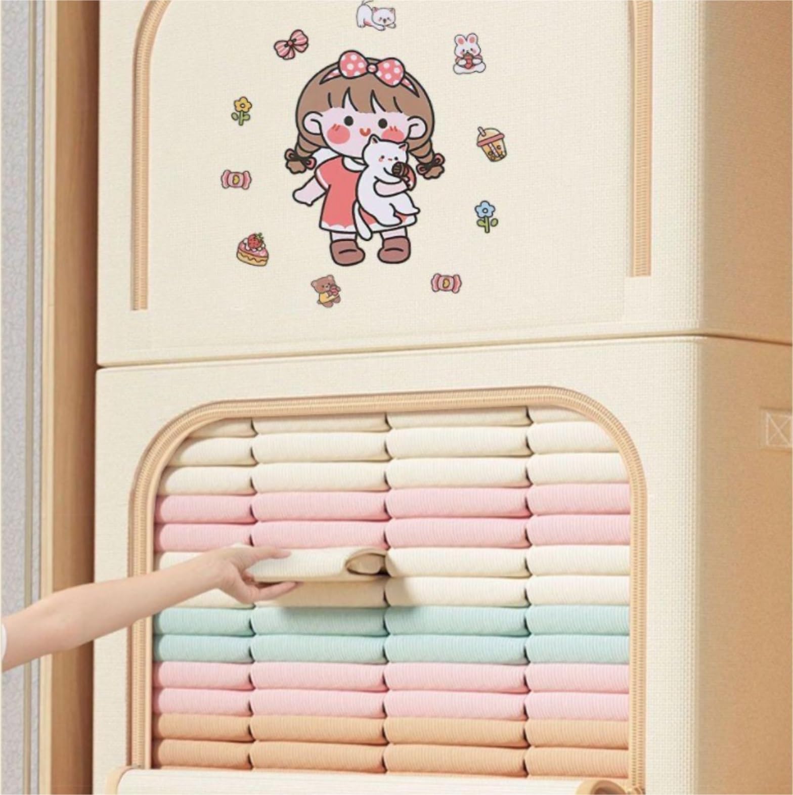 Cajas Almacenaje Organizador Armario Bolsas De Almacenamiento De Ropa Plegables Con Asa Debajo De Las Cajas De Almacenamiento De Contenedores De Cama Para Dormitorio Bolsas Almacenaje Ropa Mantas(C,72