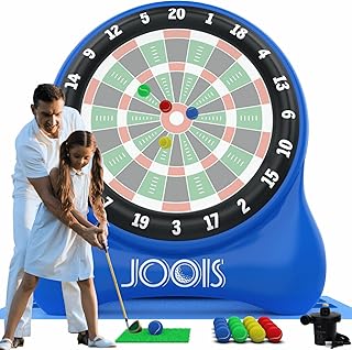 6.5ft Giant Inflatable Golf Dart Board with Air Pump & 20+ Games - Includes Game Manuals, Perfect Inflatable Games for Family Party, Giant Outdoor Yard Games, Backyard Golf Games, Carnival Games