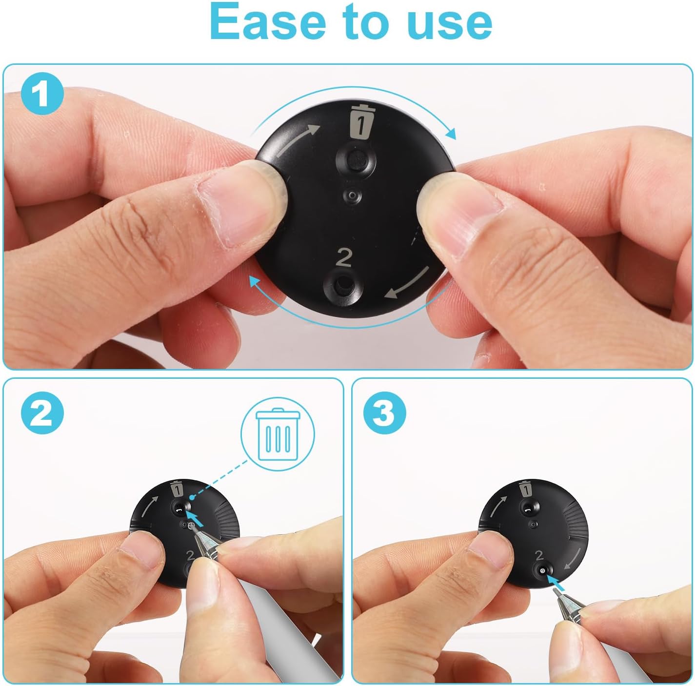 Hearing Aid Filters for Phonak Cerushield, Portable Disk Wax Guards Black Hearing Aid Filters Wax Guard Compatible with Phonak Marvel & Phonak Paradise