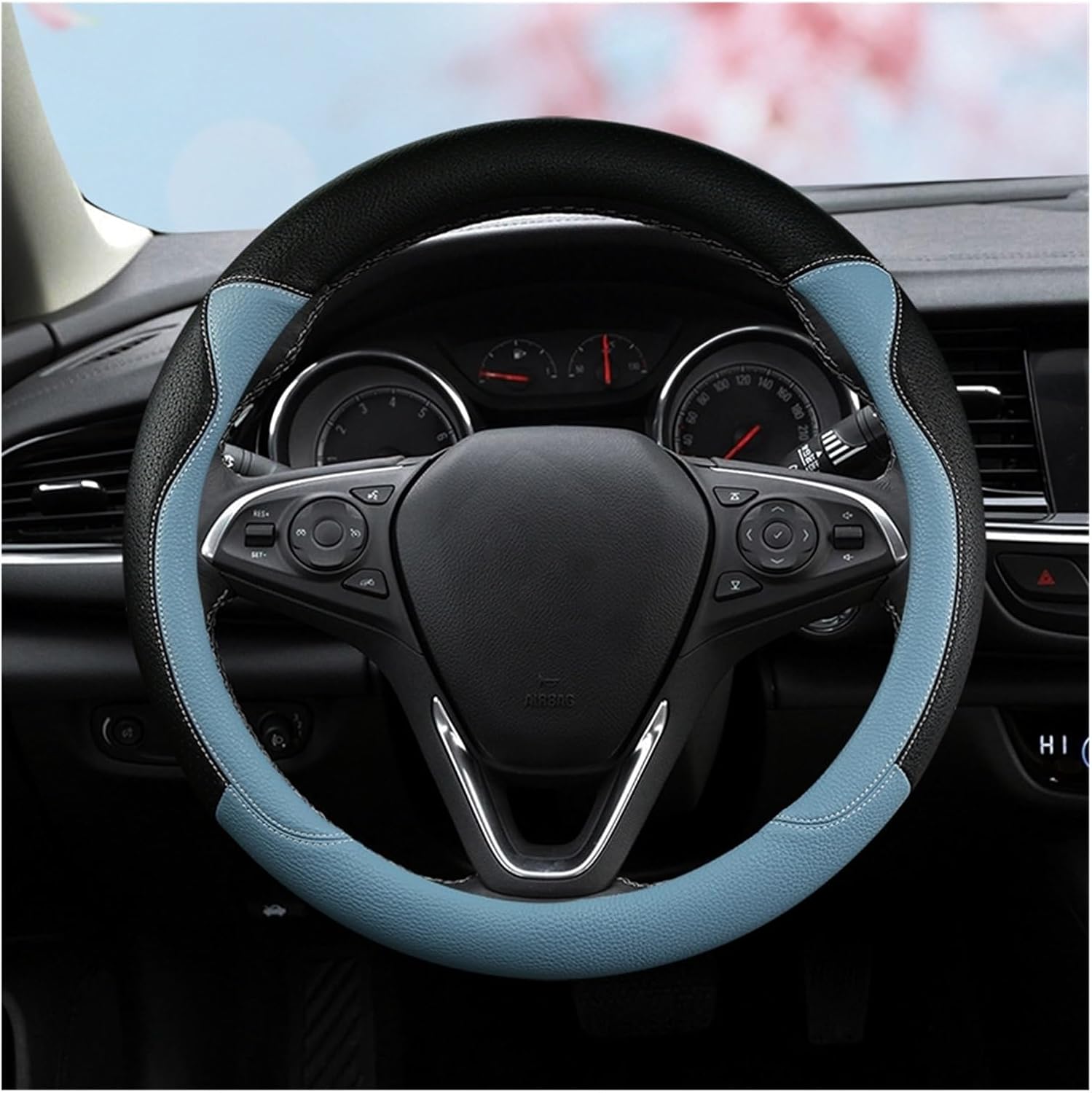 Car Steering Wheel Cover for Buick Car Steering Wheel Cover Leather Auto Trim Soft and Lightweight Strong Grip (Color : 5#)