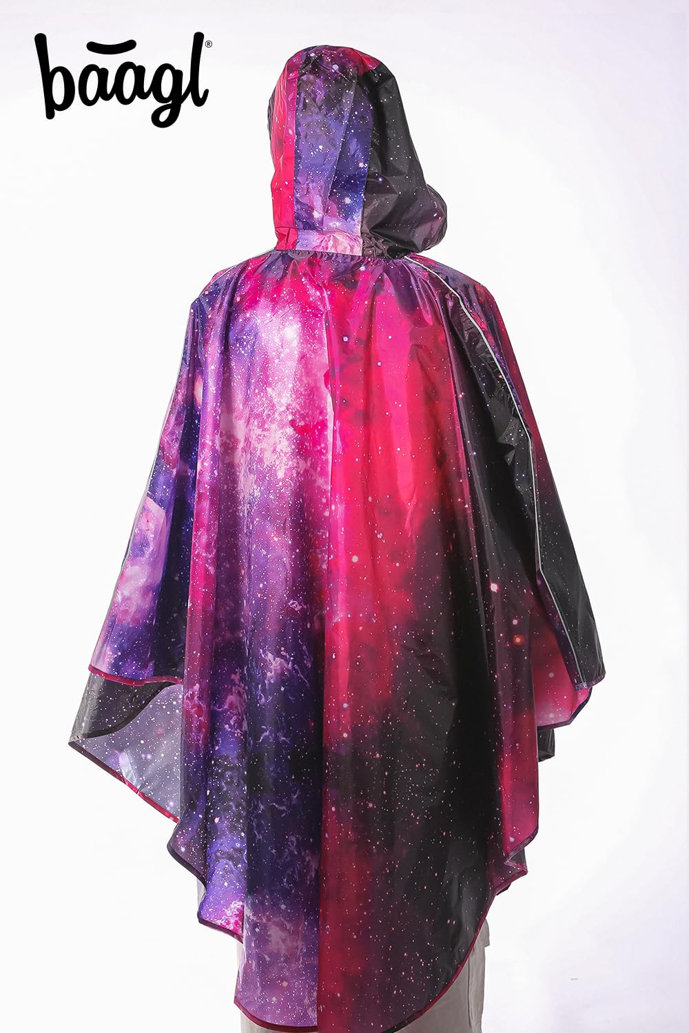 Baagl Poncho antipioggia per bambini – Cappellino impermeabile con cappuccio & elementi riflettenti – Impermeabile per ragazzi e ragazze – Ideale anche per biciclette e attività all'aperto