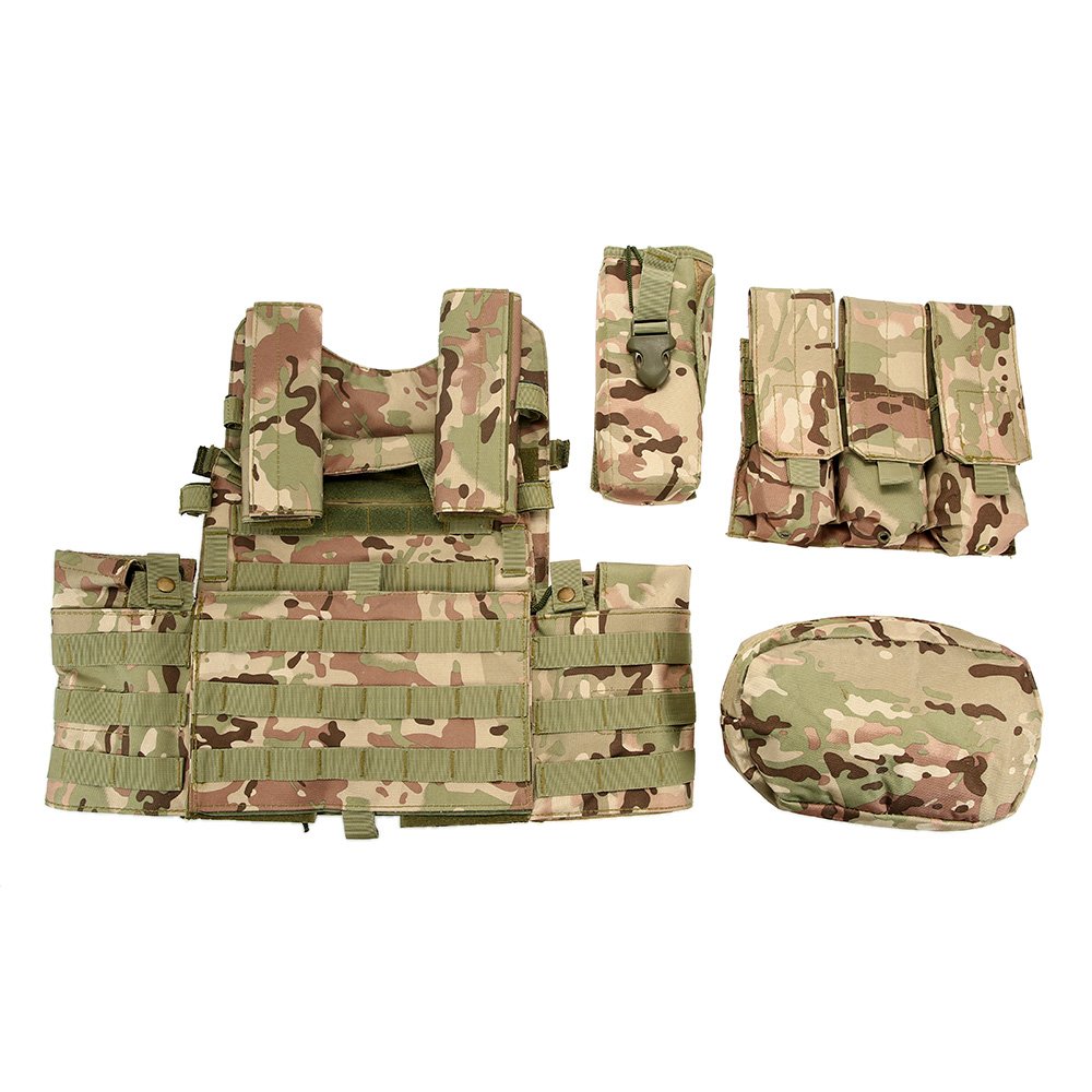 Gilet modulare da uomo esterno 600D oxford panno assicurato caccia Gear Load Carrier Vest con tasca idratazione