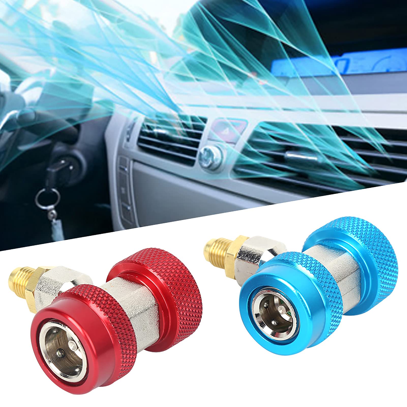 Connettori Attacco Rapido R134A | Per Auto A/C | Accoppiamento Lato Alto/Basso | 1/4" SAE - Foto 3