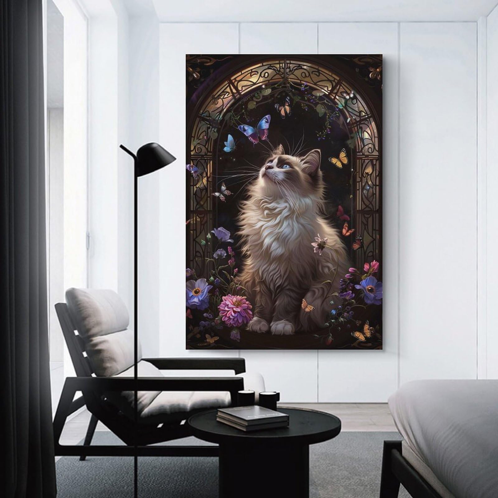Junmoney Home Decor Wall Art Ragdoll, 20x30inch(50x75cm), for Workspace Walls, Study Corners Or Bedrooms, A Smart Decor Choice for Study Walls