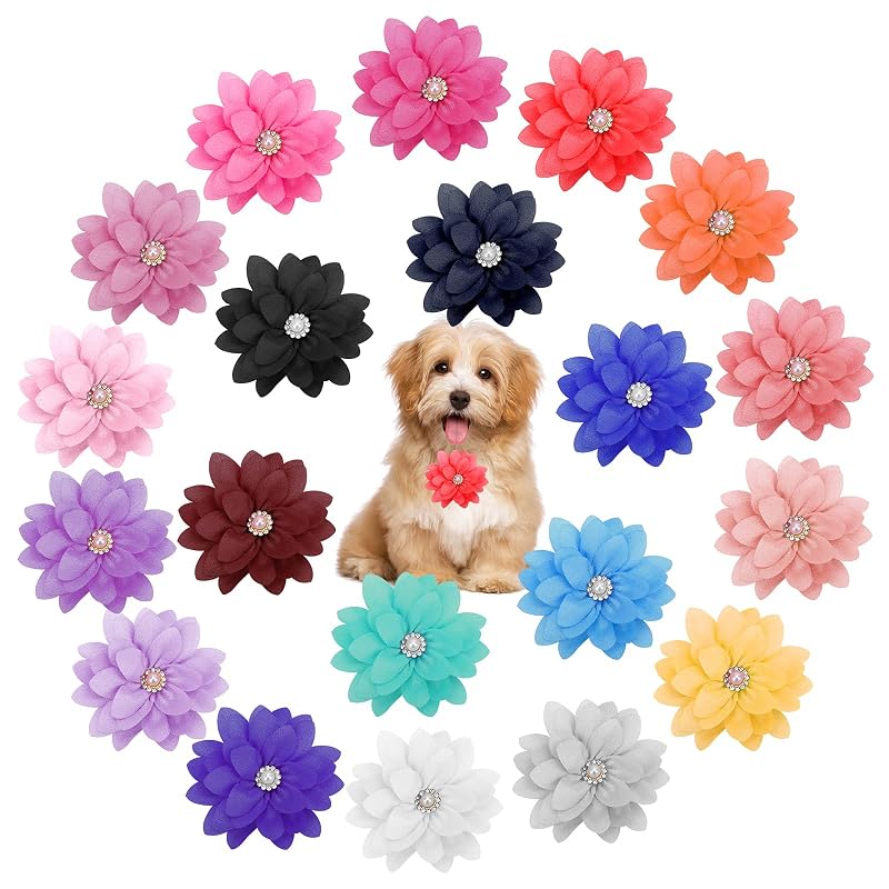 Acessório Floral para Coleira de Gatos e Cães Catcan, Pacote com 20
