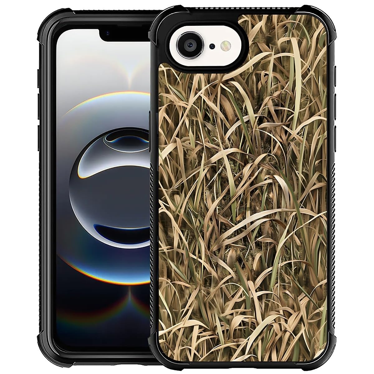 for iPhone 16E Case Classic Slim Cover Design Reed Grass Camouflage