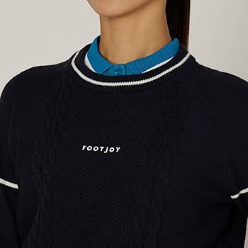 Amazon | [フットジョイ] セーター ケーブル柄 防風裏地付き 長袖