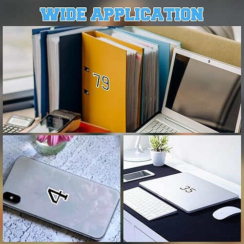 Miniatura 6 de 108 calcomanías de números de casco deportivo, calcomanías de números de casco de 1.5 pulgadas y calcomanías de bandera estadounidense de 2