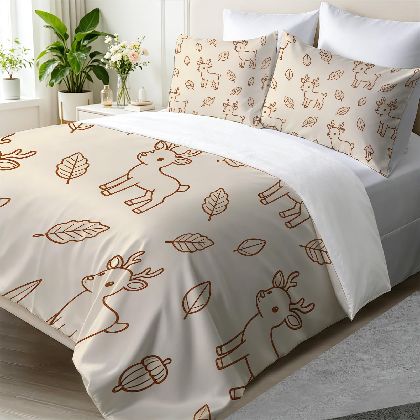 Housse de couette cerf 140x200 pour briser la monotonie de la chambre
