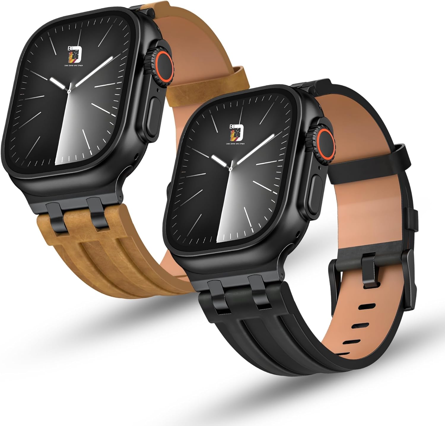 DADO Top Grain Crazy Horse Leather Band Compatible with Apple Watch Ultra 3/2/1, Series 11/10/9/8/7, 49/46/45/44mm, Elegant Strap with Classic Pin Buckle