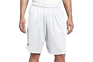Men's White Mesh Pocket Gym Shorts