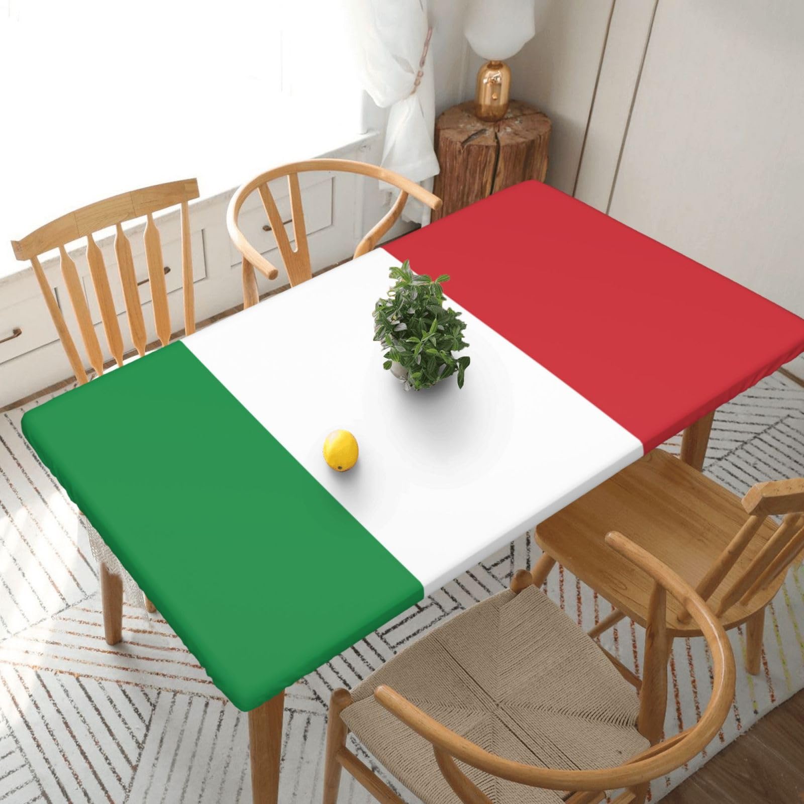 BNVSADC italy flag Printed 5FT Tablecloth Polyester Kitchen Water Resistant Table Cloth Dining Table Decoration Table Covers, 152x76 CM