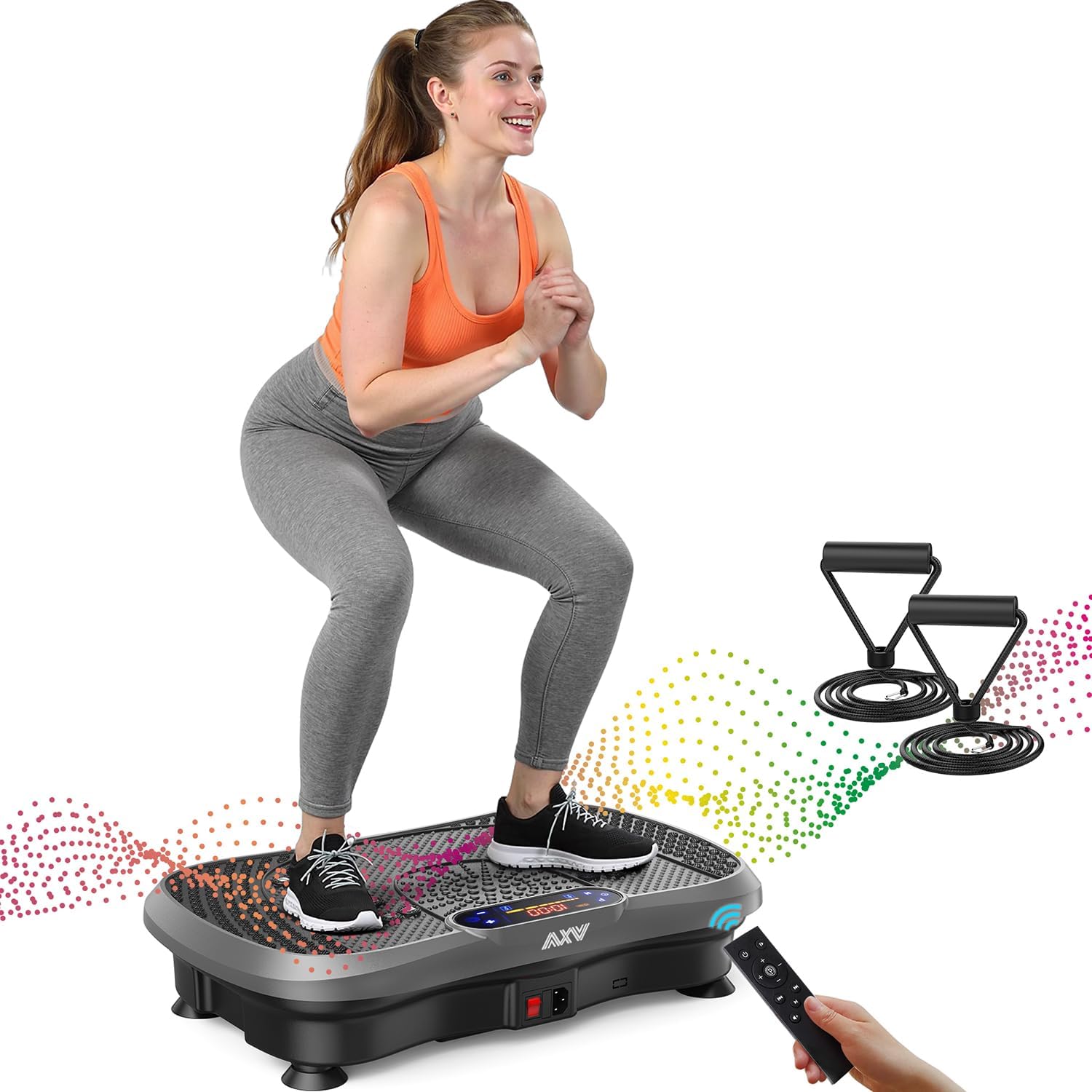 Vibration Plate Fitness Platform Exercise Machine Vibrating Shaking Full Body Shaker Workout Vibrate Stand Shake Board Sport for Weight Loss Fat Burner for Gym Home Office