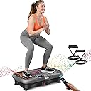 AXV Vibration Plate Fitness Platform Exercise Machine Vibrating Shaking Full Body Shaker Workout Vibrate Stand Shake Board Sport Gym for Weight Loss Fat Burner for Women Men