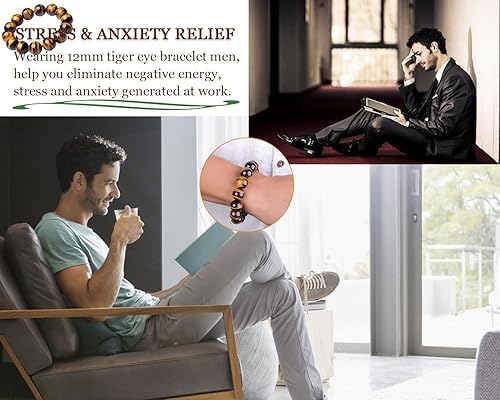 Vista 113 de Single-pack of pure gemstone bracelets Fluorita-10MM,100 mm Tiger Eye,10MM-Tigre rojo,Turmalina negra de 0.472 in,12MM-tigres rojos-9