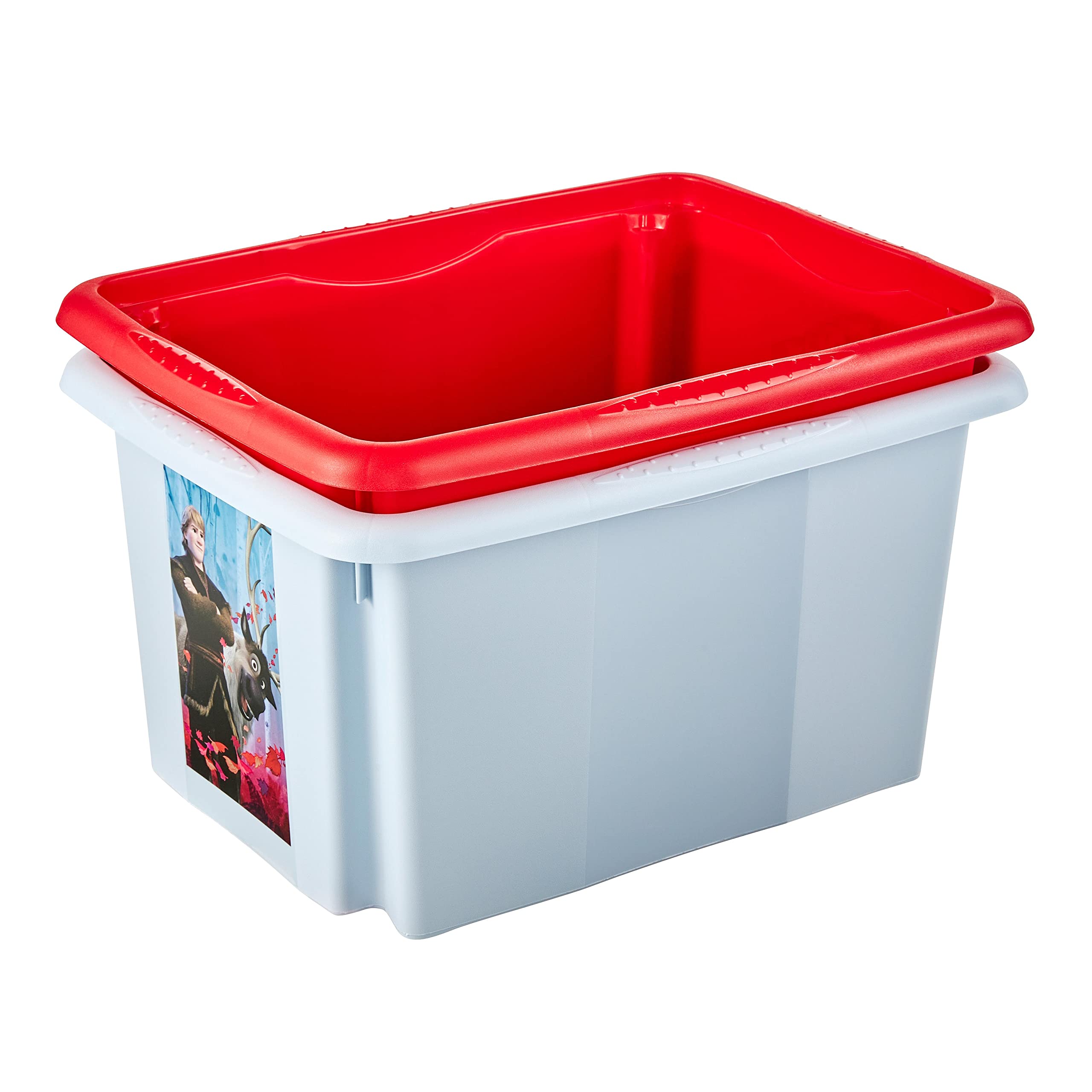keeeper Frozen 2 - Scatola portaoggetti con coperchio, girevole e impilabile, per bambini, 15 l, colore: Blu