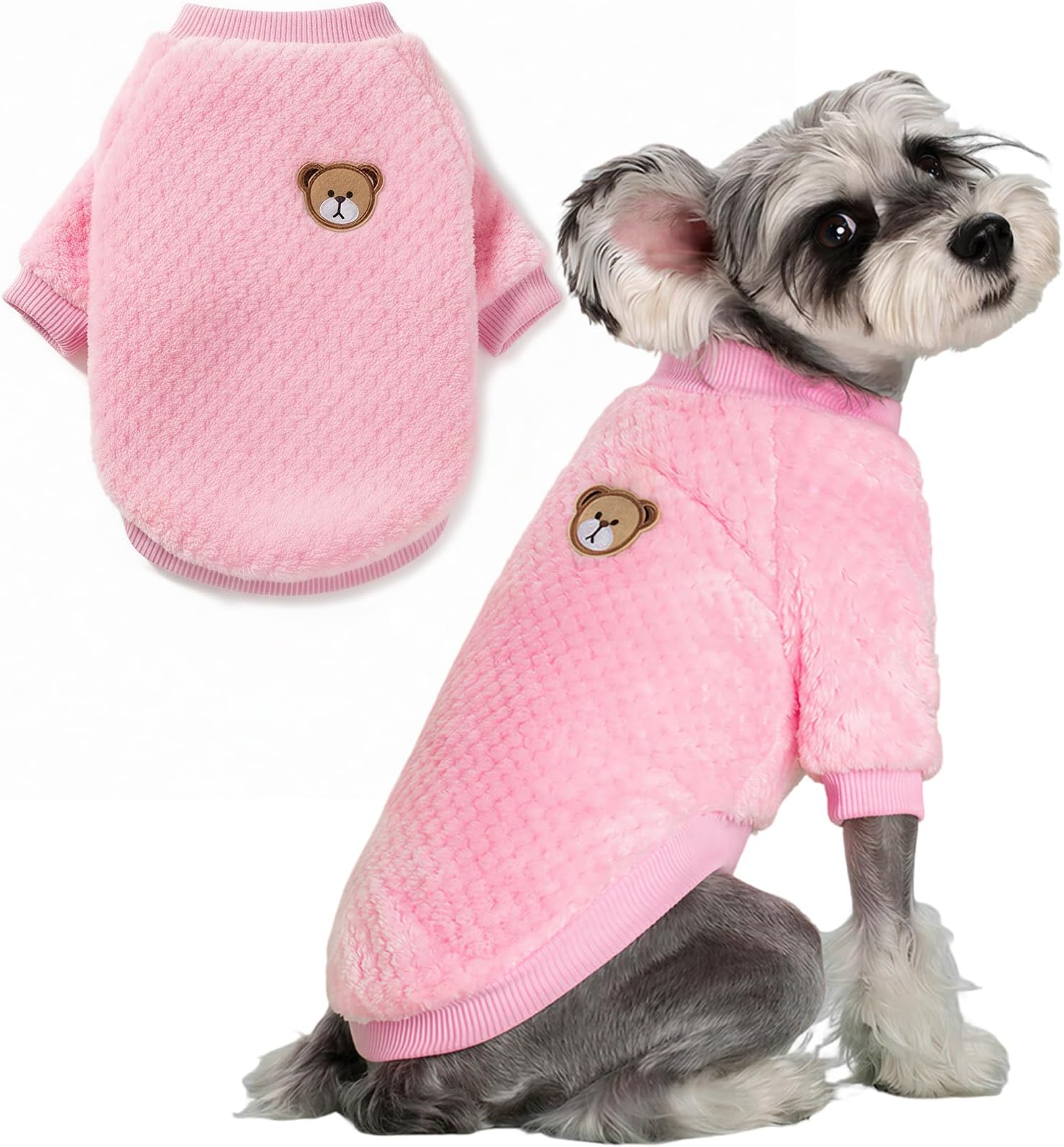 Dog Sweater Fleece Flannel Pet Clothes for Small Medium Large Dogs Cats Pets All Breeds, Soft Warm Sweater for Cats Puppy Winter Coats Apparel Accessories