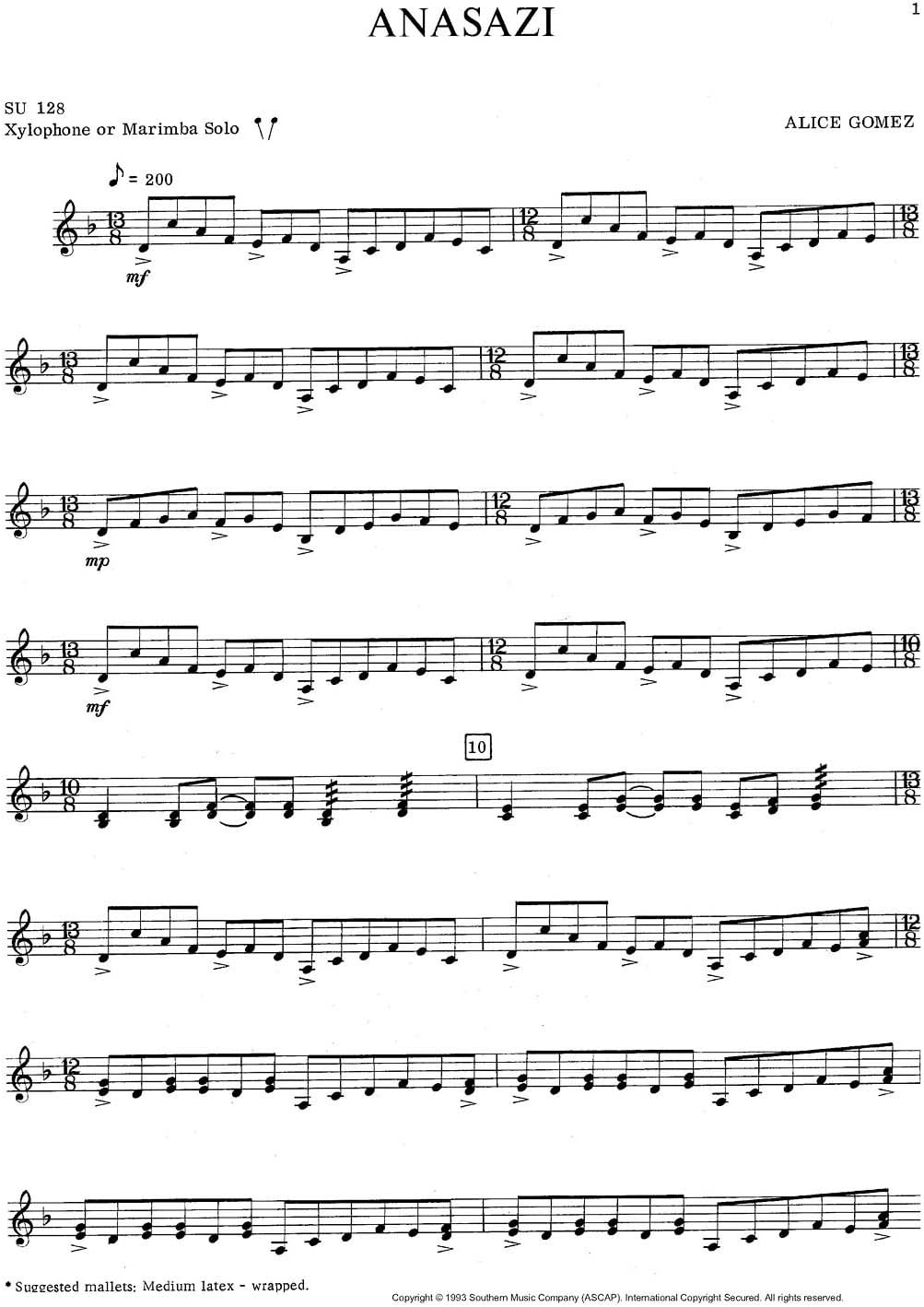 Anasazi: Marimba Unaccompanied