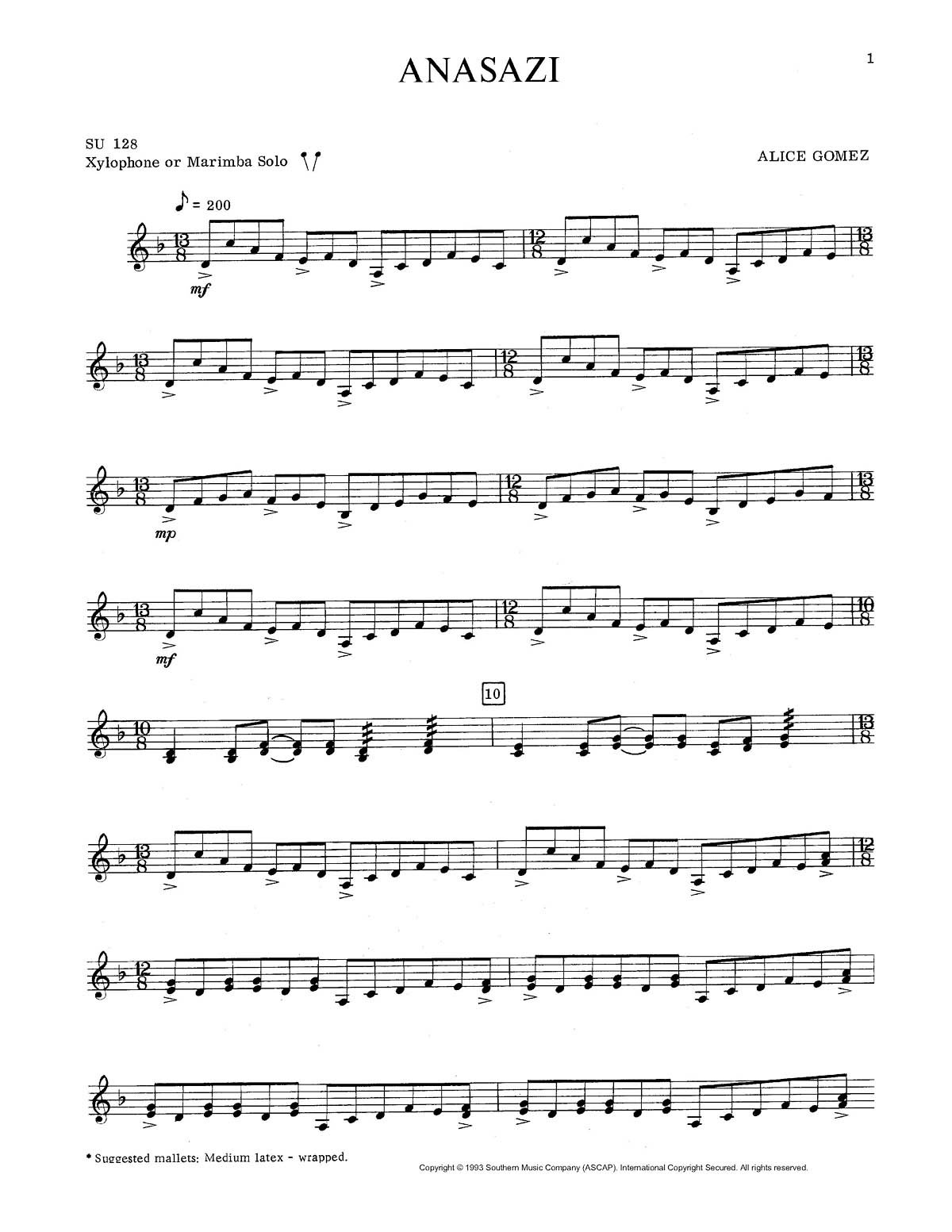 Anasazi: Marimba Unaccompanied