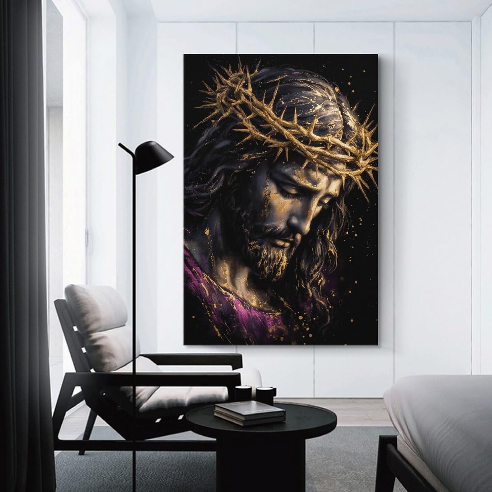 Junmoney Unframe-Style-15 Jesus Christ Crown Of Thorns Wall Art Print, 16X24inch(40X60cm), For Living Room, Bedroom, Office Or Hallway, A Flexible Wall Accent For Shared Spaces