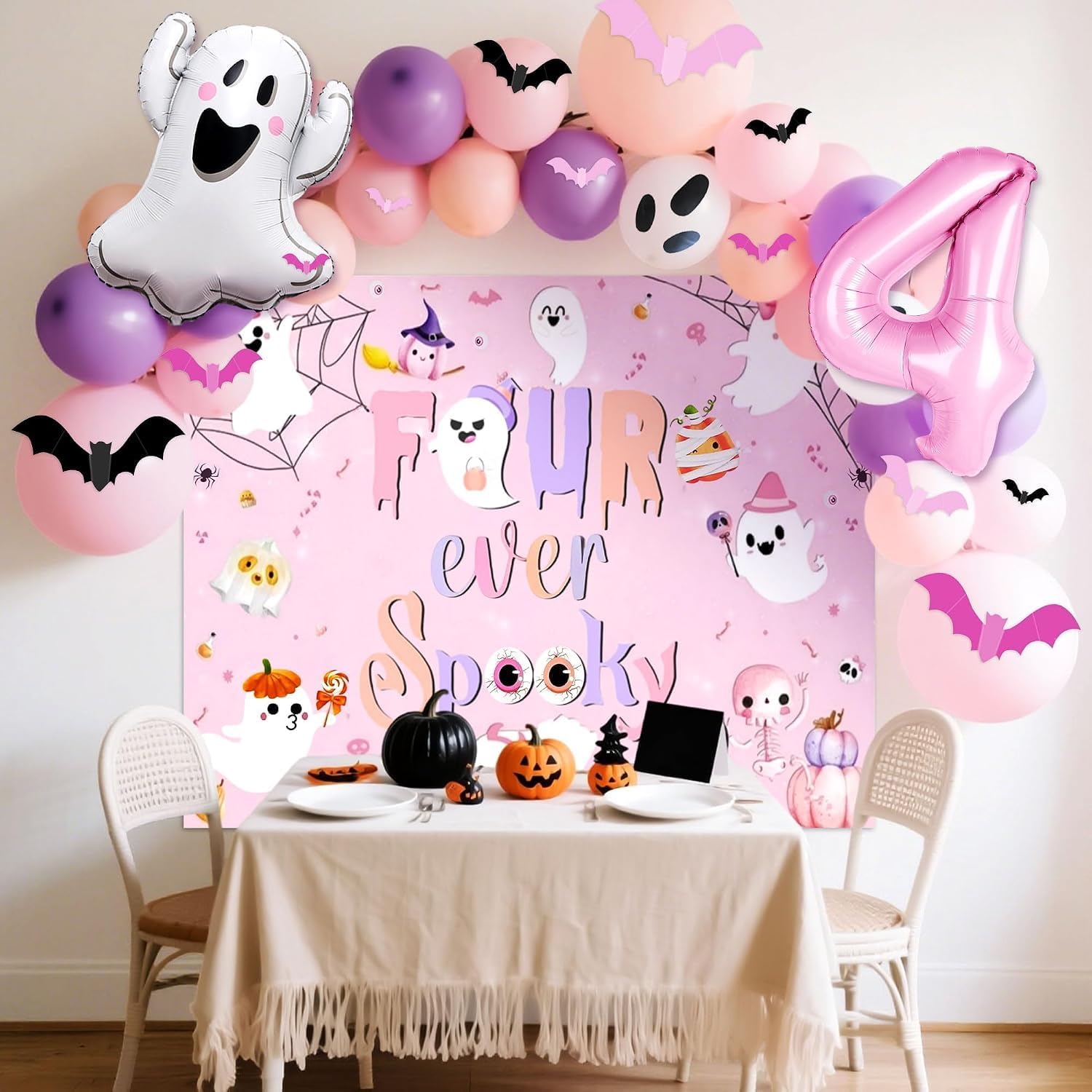 Four Ever Spooky Party Decorations Halloween 4th Birthday Party Decorations