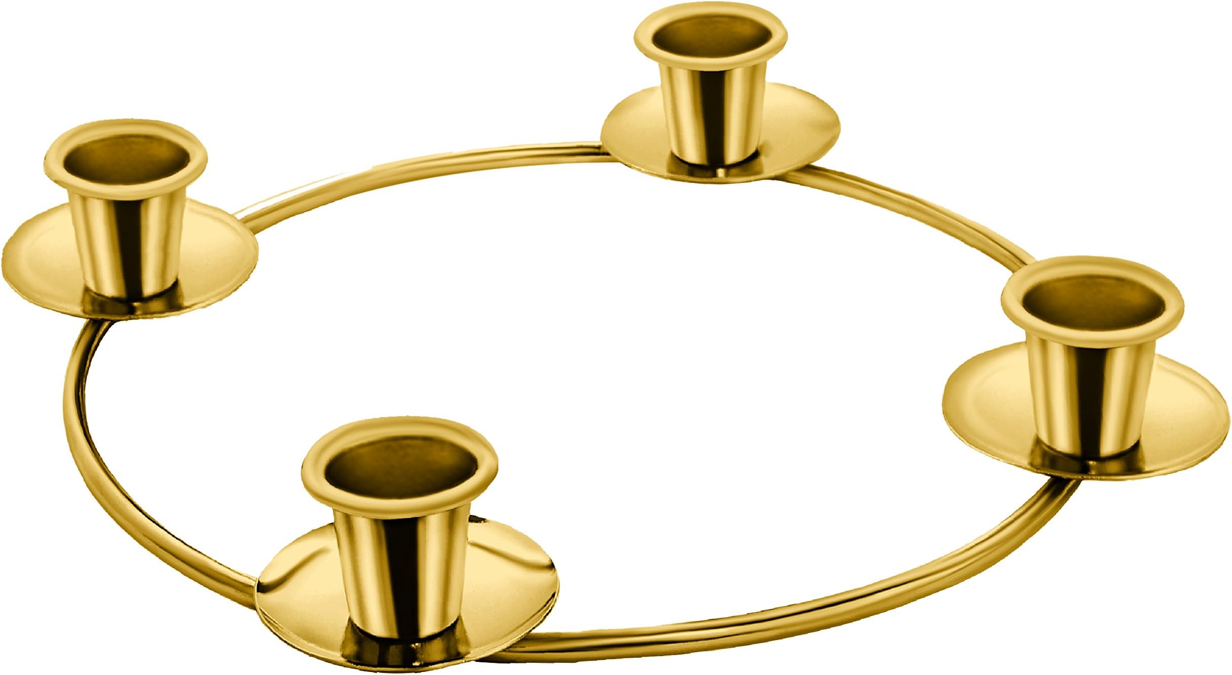 Advent Candle Holder for Advent Candles -Advent Ring for Tapper Candles - Advent Wreath Centerpiece Decorations Advent Season Décor - DIY Advent Wreath Candelabra (Gold Advent Candle Ring)