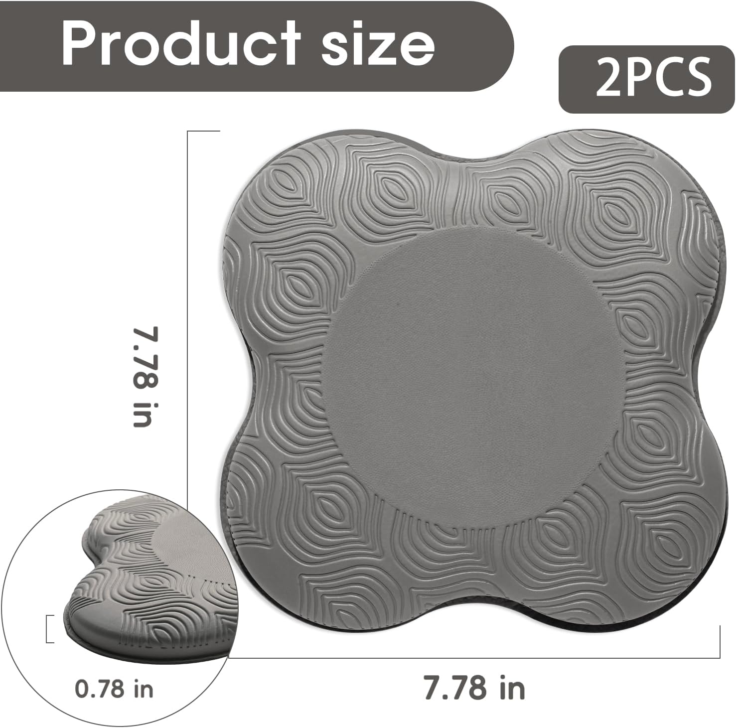 2 Pack Yoga Knee Pads Mat Set - Extra Thick Foam Kneeling Pad Cushion for Knees, Elbows, Wrists, Head - Yoga Essentials for Women Men, Non-Slip Pilates, Meditation, Floor Workouts - Image 2