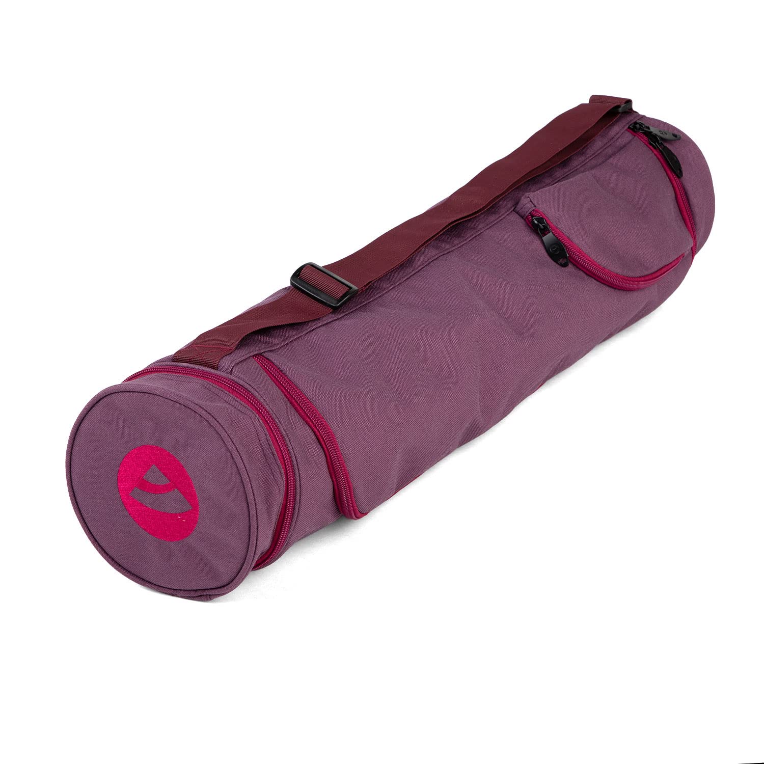 Borsa Per Tappetino Yoga Asana Bag 60 - Impermeabile, Tracolla Regolabile, Tasche Esterne | Design Con Ricamo OM, Poliestere