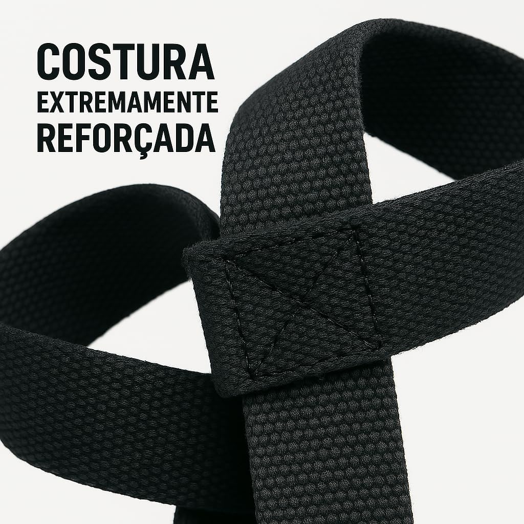 Strap Academia Musculação Preto Tala Fita Treino Costas Straps Strap Academia Musculação Preto Tala Fita Treino Costas Straps