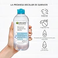 Vista 5 de Garnier Agua Micelar para Maquillaje a Prueba de Agua, Limpiador Facial Hidratante y Removedor de Maquillaje, Adecuado para Piel Sensible, Vegano