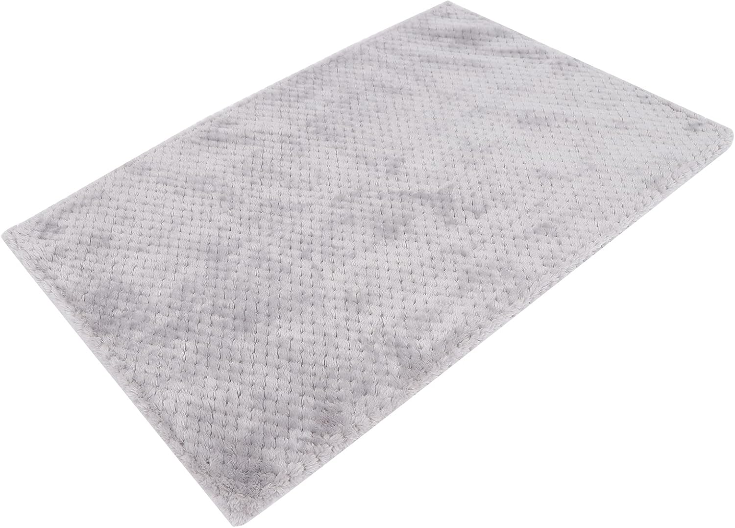 Small Pet Pig Blanket Soft Fluffy Warm Washable Pet Sleeping Mat for Cats Dogs Light Gray Cloth 60x39cm 3.4oz