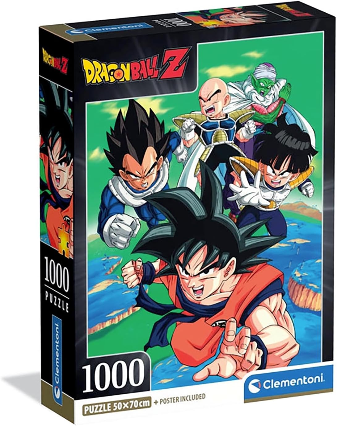 Clementoni - 39955 Jigsaw Puzzle 1000 Pieces for Adults and Teenagers, Special Series, Anime Dragonball Theme, Compact Box, Gift Idea for Men and Women, Made in Italy, 70 x 50 cm, 39955