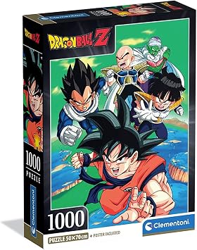 Clementoni - 39955 Jigsaw Puzzle 1000 Pieces for Adults and Teenagers, Special Series, Anime Dragonball Theme, Compact Box, Gift Idea for Men and Women, Made in Italy, 70 x 50 cm, 39955